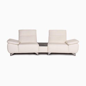 Mondo White Leather Sofa