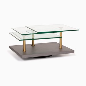 Table Basse K505 en Verre Gris par Ronald Schmitt
