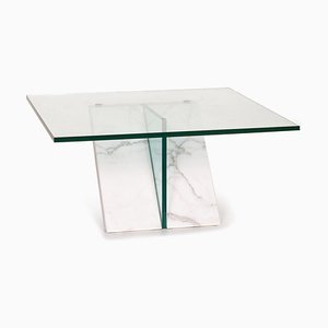 Tavolino da caffè in marmo di vetro di Ronald Schmitt