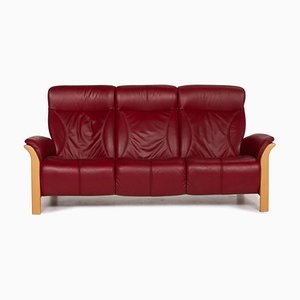 Himolla Red Leather Sofa