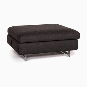 Who's Perfect Fabric Anthracite Gray Ottoman