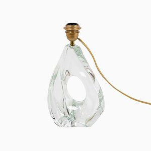 Lámpara de mesa de vidrio de Daum, años 70