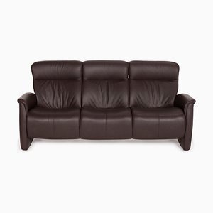 Himolla Dark Brown Leather Sofa