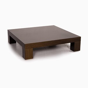 Mesa de centro de madera marrón brillante de Minotti
