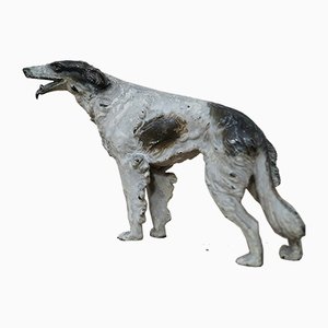 Painted Bronze Borzoi
