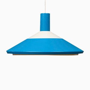Plafonnier Pendulum Vintage Bleu Azur de Louis Poulsen, 1970s