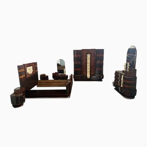 Set di mobili Ocean Liner in palissandro di Ducrot, anni '20, set di 6