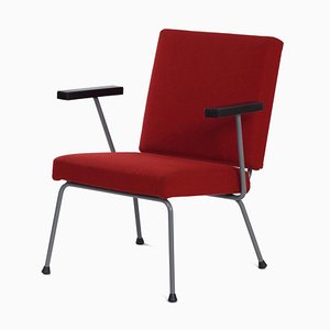 Red 1401 Armchair by Wim Rietveld for Gispen, 1950s