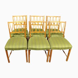 Danish Walnut Dining Chairs, 1940s, Set of 6