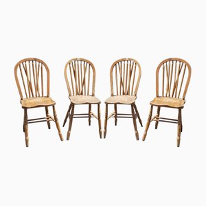 Irish Style Red Cross Chairs, 1940, Set of 4