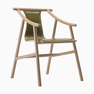 Silla modelo 03 01 verde de Vico Magistretti