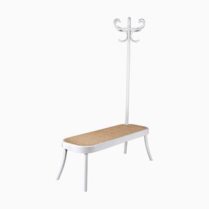 White Coat Rack with Bench