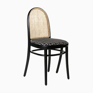 Silla Morris de tartán en negro de Gamfratesi