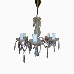 Lámpara de araña Mid-Century de cristal