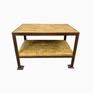 Table Basse Industrielle Rouge, 1960s