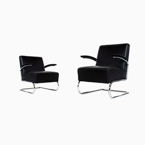 Model S411 Lounge Chairs from Thonet, 1980s, Set of 2