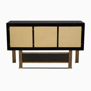 Italian Brass and Glass Sideboard, 1950s