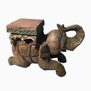 Escultura de elefante de madera