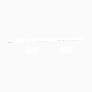 White 2-Spotlight Strip Ceiling Lamp from Staff, 1970s