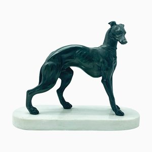 Greyhound, Bronze Sculpture, Italy, 1970s