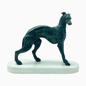 Windhund, Bronze Skulptur, Italien, 1970er