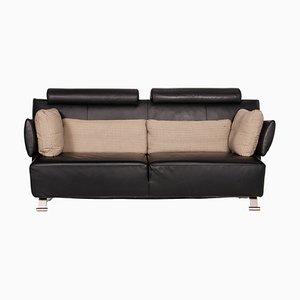 Sera Black Leather Sofa from Cor