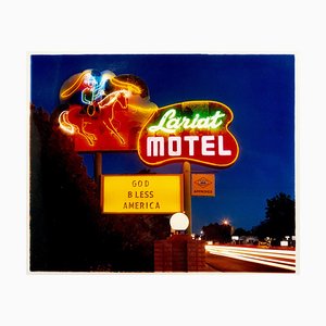Lariat Motel II, Fallon, Nevada - Neon, Americana, Color Photography, 2003