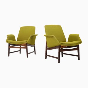 Set of Danish Mod. 451 Lounge Chairs by Illum Wikkelsø for Aarhus Møbelfabrik, 1960s