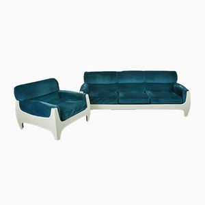 Fiberglas Sofa & Sessel von Tecnosalotto, 1960er, 2er Set