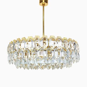 Austrian Brutalist Style Crystal Glass Chandelier from Bakalowits & Söhne, 1960s