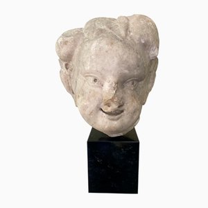 Italian Fawn Marble Head, 17th-Century