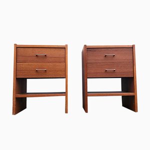 Comodini vintage in teak, Danimarca, anni '70, set di 2