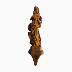 Madonna Wooden Figure, 15th-Century