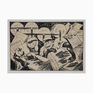 Gabriele Galantara - Berline Taglebatt - China Ink - Early 1930s