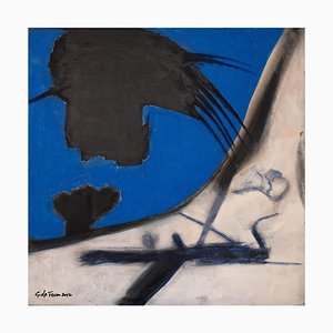 Pintura al óleo Giorgio Lo Fermo - azul y negra - 2012