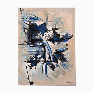 Giorgio Lo Fermo - Blue Shape - Oil Painting - 2020