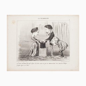 Lithographie Honoré Daumier - Come, My Wife (...) - Original 1855