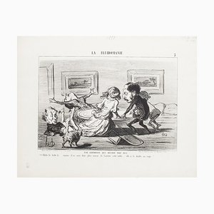 Honoré Daumier - Ein Experiment, das zu gut gelingt - Original Lithographie - 1853