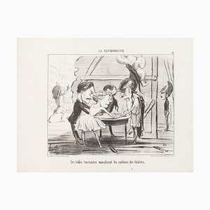 Litografía Honoré Daumier - Les Tables Tournantes - 1853