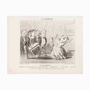 Honoré Daumier - Une Table Indiscète - Lithograph - 1853