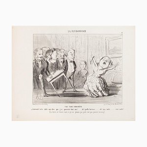 Honoré Daumier - Une Table Indiscète - Litografia - 1853