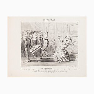 Honoré Daumier - Une Tisch Indiscète - Lithografie - 1853