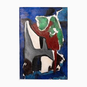Giorgio Lo Fermo - Red and Green Composition - Oil Painting - 2016