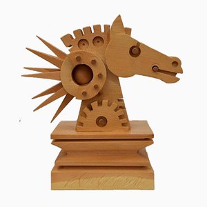 Escultura de caballo Ferdinand Codognotto - Original de madera - 2010