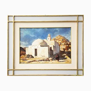 Sconosciuto - Tunisian Landscape - Oil Painting - 1994