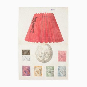 Unknown - Porzellan Lampe - Aquarell und Tinte - 1890er