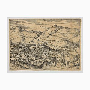Franz Hogenberg, Stadt Loja, Radierung, Ende 1500
