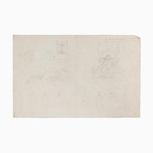 Sconosciuto - La Belle Au Bois Dormant - Disegno originale a matita - inizio XX secolo