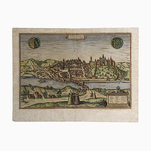 Carte Franz Hogenberg - Carte de Meissen - Gravure Originale - Fin 16ème Siècle