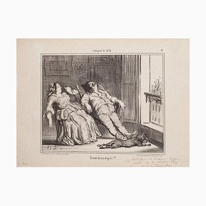 Litografía Honoré Daumier, Thirty-Two Degrees, 1857